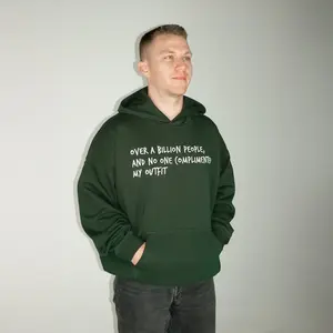 Compliments No One Complimented Dark Green Hoodie