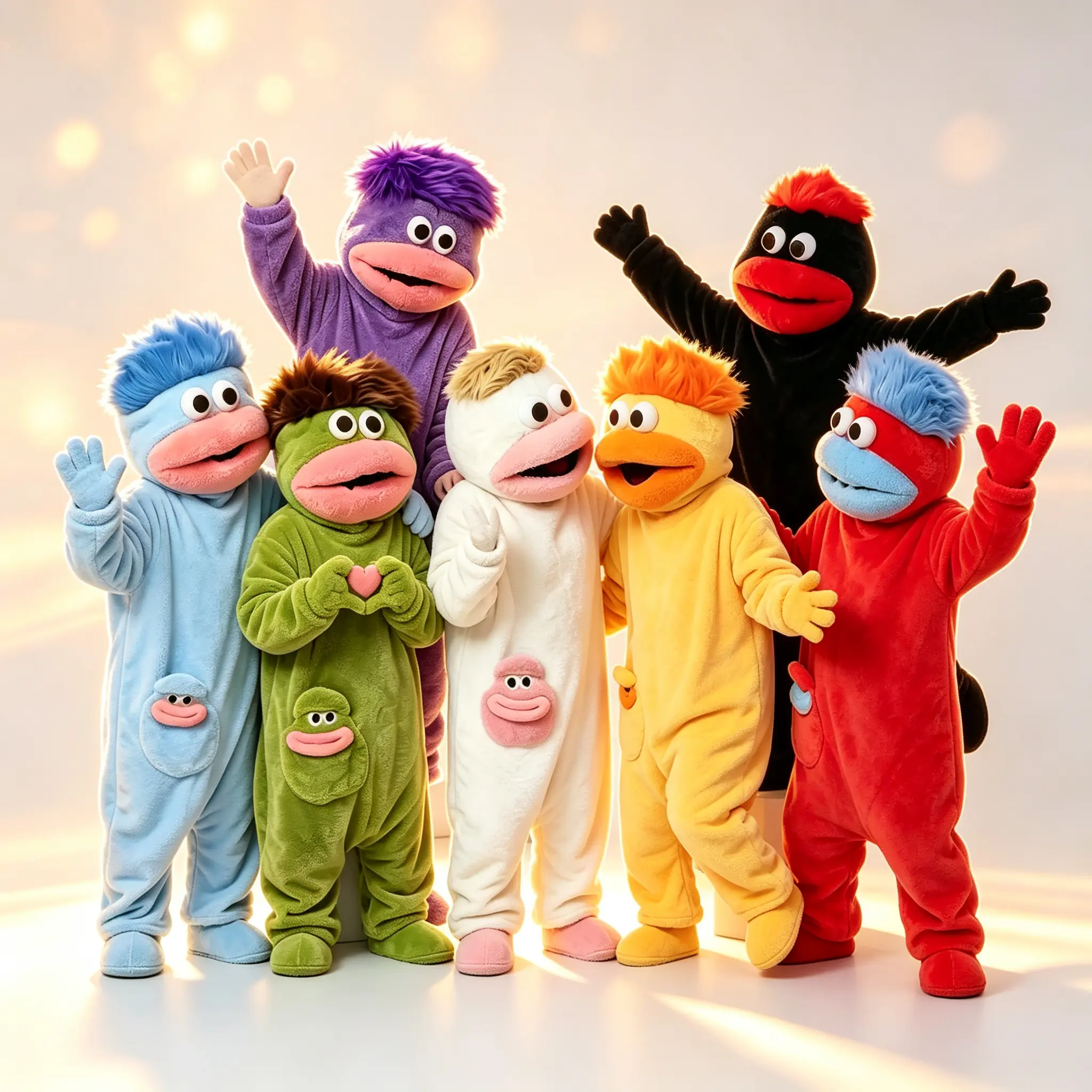 3Pcs Family Matching Monster Onesie Set with Shoes & Comb, Plush Cosplay Pajama Costume for Kids & Adults, Soft Fuzzy Animal Jumpsuit Loungewear, Halloween Party Outfit & Birthday Gift