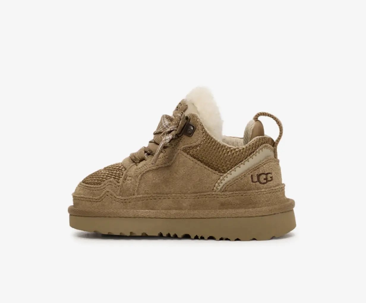 UGG Toddler Lowmel Sheepskin Booties, Soft & Cozy Flat Indoor Footwear with Round Toe and Non-Slip Soles, Chestnut, Toddler Shoes, First Walker Shoes, Infants To Toddlers