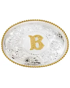 Montana Silversmiths Unisex Initial "B" Belt Buckle - 700B