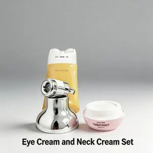 Neck Cream and Firming Electric Eye Cream,Skincare Set,Electric Massage Eye Cream with Dark Circles Firming Fine Lines Hydrating Moisturizing Radiant Skin Care Neck-Eye Care Moisturizer Moisture Hydrate