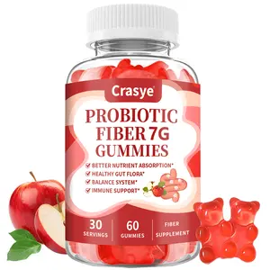 CRASYE Probiotic Fiber Gummies for Adults - 60 Sugar-Free Gummies for Digestive Regularity, Gut Health, and Immune Support - Dietary Supplement for Women & Men
