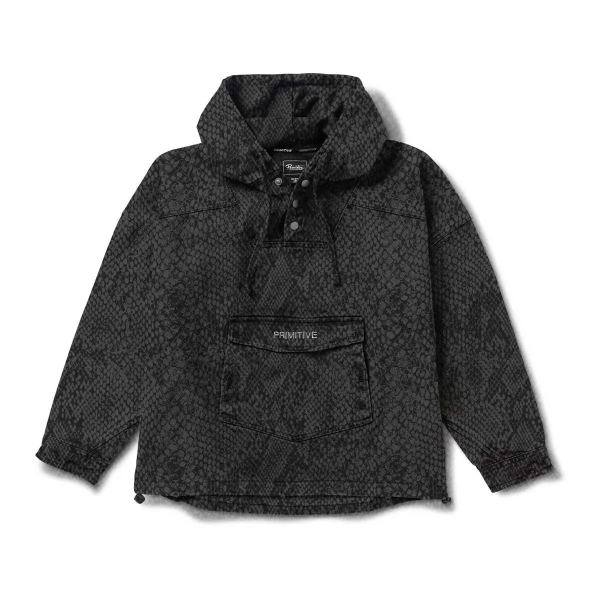 Primitive Skateboarding Men's Windbreaker Jacket Scales Anorak Primitive Skateboarding Men's Windbreaker Jacket Scales Anorak