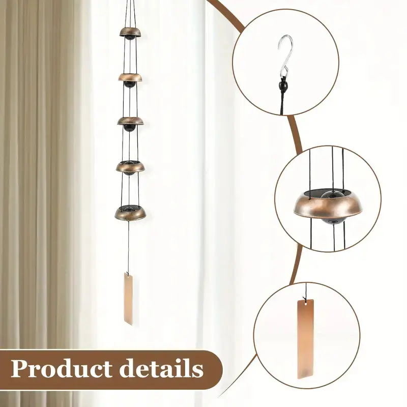 Metal Pagoda Wind Chimes for Outside - Copper Feng Shui Wind Bell for Home Yard Outdoor Decoration,Memorial windchimes Gifts,Garden Hanging Decor,Japanese Handmade Metal Pagoda Wind Chimes for Outside - Copper Feng Shui Wind Bell for Home Yard Outdoor Decoration,Memorial windchimes Gifts,Garden Hanging Decor,Japanese Handmade