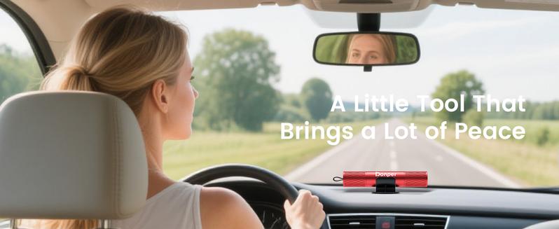 Donper  Car Safety Hammer, 2-in-1 Emergency Window Breaker&Seatbelt Cutter,Glass Breaker Under Water,Car Emergency Escape Tool,