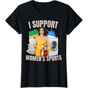 100% CottonI Support Women's Sports Unwearable Aduld Humor Bootleg T-Shirt