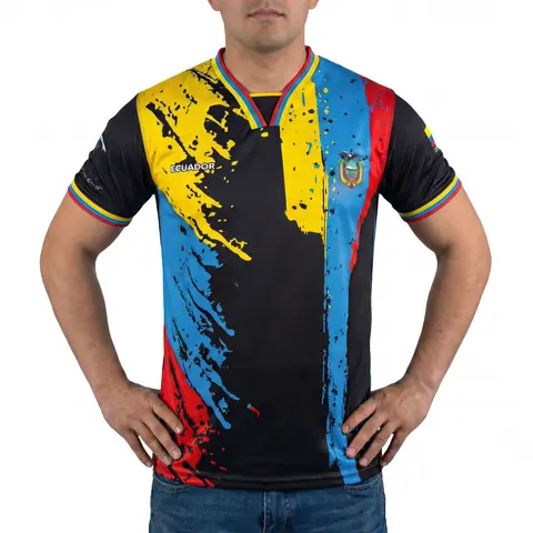 Fox & Fury World Heritage Nations Series  Soccer Jersey – USA Split Polo Collar Design & Flag Shirt Designs – Soccer Season 2026 – Team Cup for Fans of Colombia Germany Haiti & 20+ Countries – Men Women Unisex