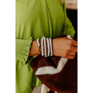 Paris Dreamer Faux Pearl Wrap Bracelet