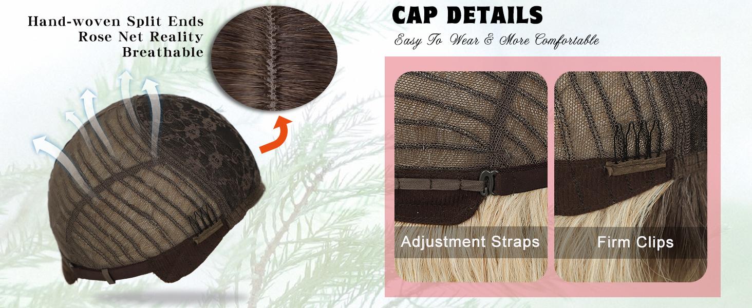 AISI HAIR Ombre Blonde Wig with Bangs for Women Long Wavy Hair Wig Curly Wavy Synthetic Wigs for Girls Daily Party Use Ombre Long