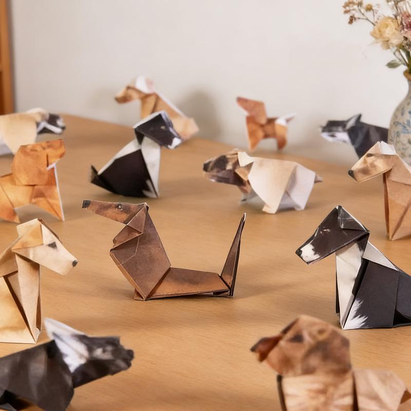 ihubei DIY Origami Cats Dogs Dinosaur Kit 150 Sheets, 3D Folding Craft Set Fun and Relaxing Handicraft Activity Cute Desk Decoration Perfect Gift for Kids Adults Pet Lovers Educational Toy to Improve Hand Eye Coordination Creativity and 3D Thinking Skills ihubei DIY Origami Cats Dogs Dinosaur Kit 150 Sheets, 3D Folding Craft Set Fun and Relaxing Handicraft Activity Cute Desk Decoration Perfect Gift for Kids Adults Pet Lovers Educational Toy to Improve Hand Eye Coordination Creativity and 3D Thinking Skills