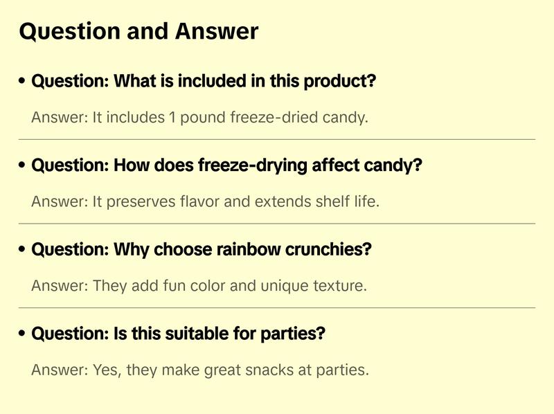 1 Pound Freeze Dried Rainbow Crunchies Candy Snack - Bonbon freeze dried candy