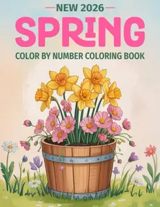 New 2026 Spring Color By Number Coloring Book: Large Print Spring Color By Number For Adults | New 2026 Coloring of Birds, Flower, Butterflies Animals and More