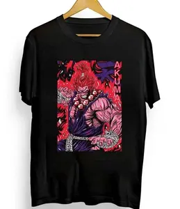 Cotton Akuma Gouki T-shirt Karate Street Fighter Video Games Fighting Shirt Black Size S-3XL, Unisex,  FY9