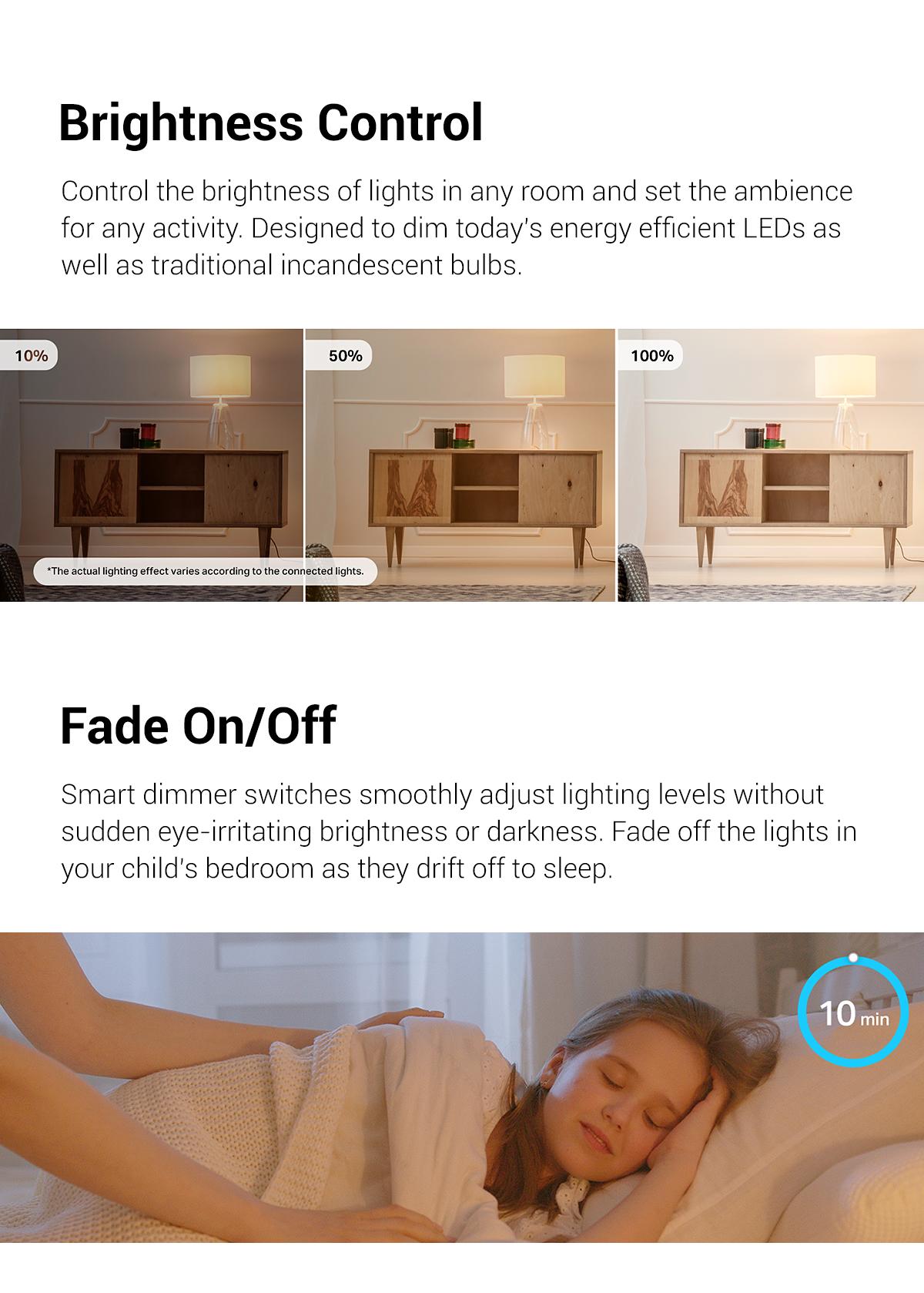 Tapo S500D (4-Pack) – Smart Dimmer Switch | Single Pole | Neutral Wire Required | 2.4 GHz Wi-Fi | Compatible with Alexa & Google Home | UL Certified | No Hub Needed | White