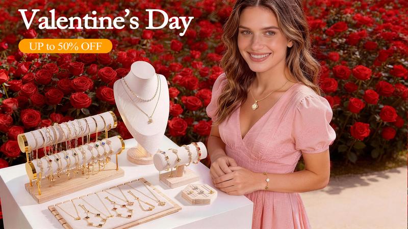 Turandoss Lucky 4-leaf Clover Necklace — CZ Sparkle, 14K Gold Plated, Valentine’s Gift for Women