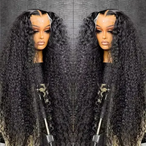 MYLOCKME Hair 200 Density 13x6 Deep Wave Hd Transparent Lace Front Human Hair Wigs 36 38 Inch Brazilian 13X4 Lace Frontal Wig For Women 4X4 Lace Closure Wigs Pre Plucked