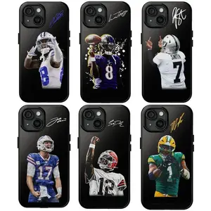Custom Football Player Jersey Number Personalized Sports Tough Phone Case. Athletic Game Day Aesthetic Heavy Duty Shockproof Protective Smartphone Cover for iPhone 17 Pro Max 16 Air 15 14 13 12 11.