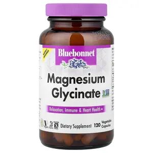 Bluebonnet Nutrition Magnesium Glycinate, 120 Vegetable Capsules (100 mg per Capsule)