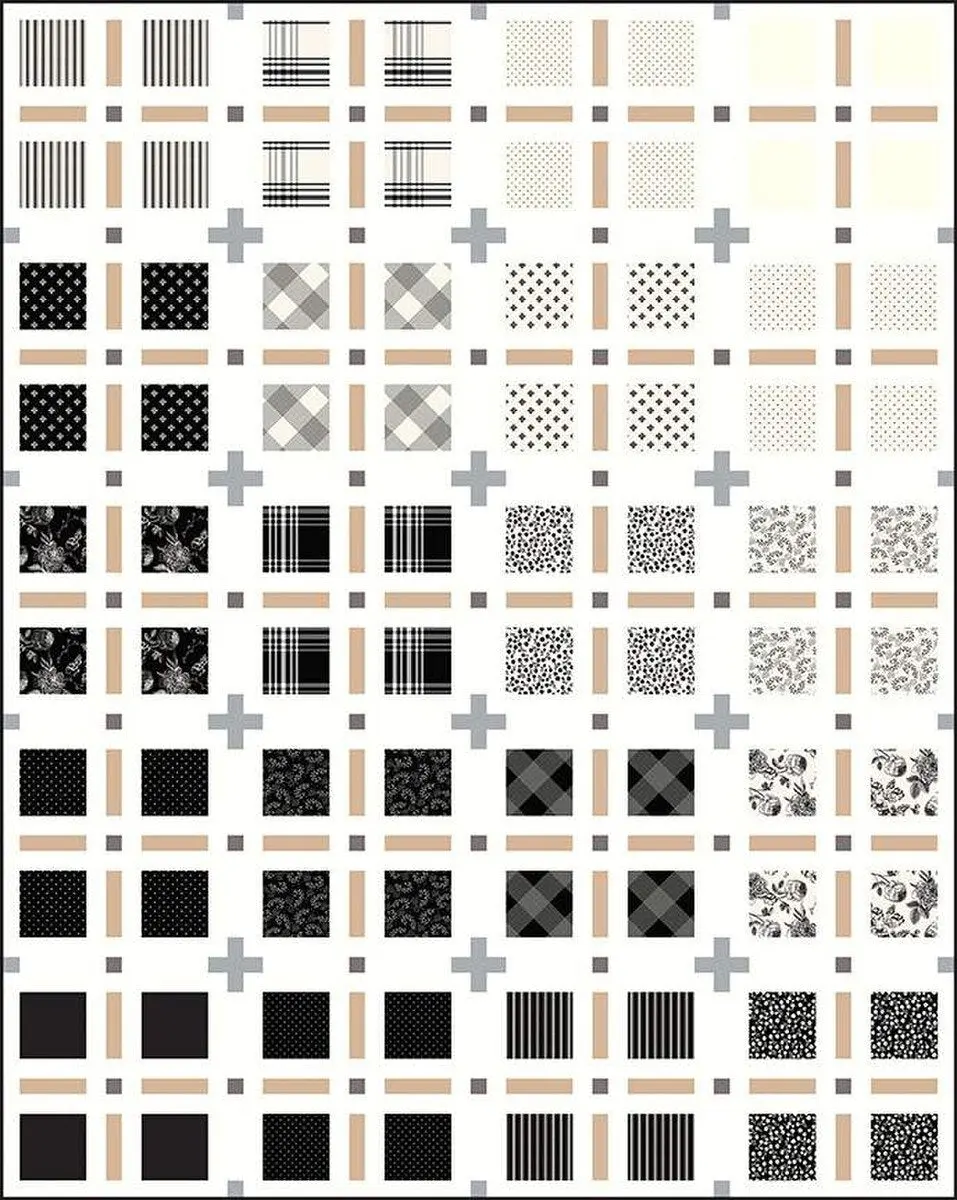 Plaid Plus Quilt Pattern by Allie Perry