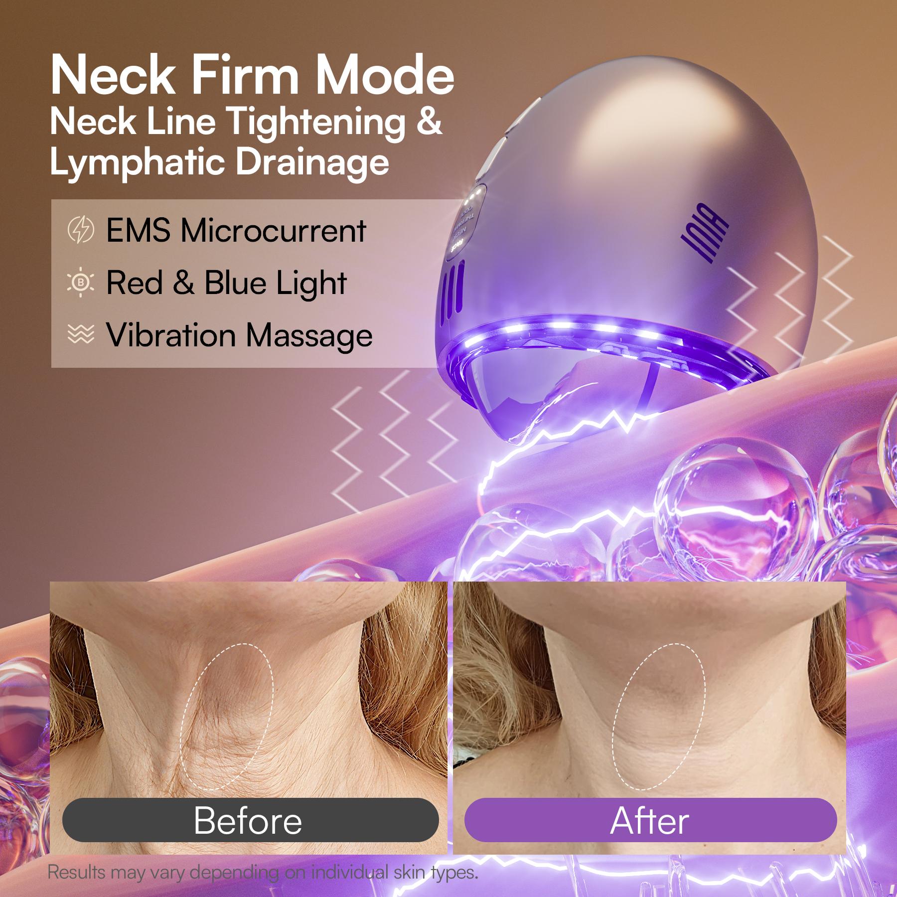 【LIVE EXCLUSIVE】INIA GLACE 7-in-1 Face & Neck Sculpting Device | EMS Microcurrent, Red & Blue Light, Thermal & Cryo Therapy for Lift, Tighten, Lymphatic Drainage & De-Puff, Serum Infusion, Perfect Gift Pick
