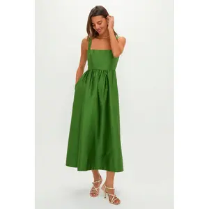 Green Dupioni Esme Dress