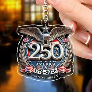 USA Eagles 250th Anniversary Semiquincentennial 1776-2026 Acrylic Keychain