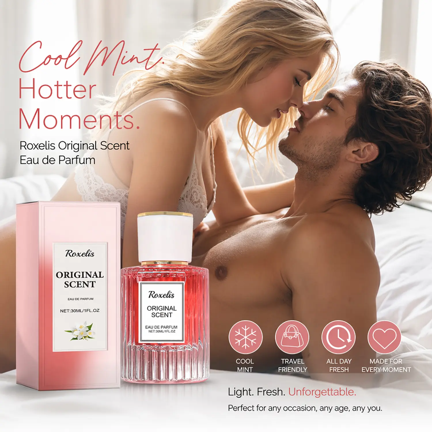 Women's Pheromone Perfume - 30ml/1.0fl.oz Jasmine Floral Fruity Woody Long-Lasting Fragrance, Ideal for Valentine's Day, Christmas, Anniversary, Premium Beauty & Personal Care Scent, Pheromones Perfume Women