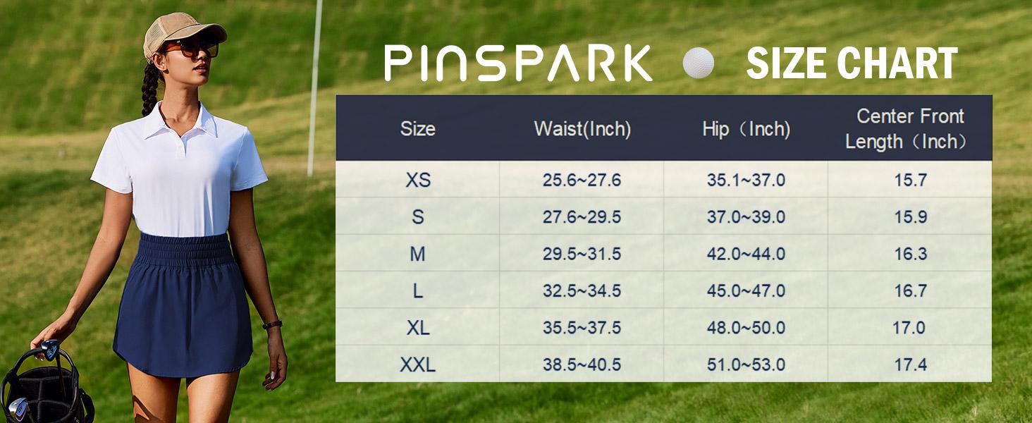 PINSPARK Golf Skirts for Women High Elastic Waisted Athletic Skort 2 Pockets Curved Hem Tennis Skirt for Pickleball Workout springtok Outdoorfun Activewear PINSPARK Golf Skirts for Women High Elastic Waisted Athletic Skort 2 Pockets Curved Hem Tennis Skirt for Pickleball Workout springtok Outdoorfun Activewear