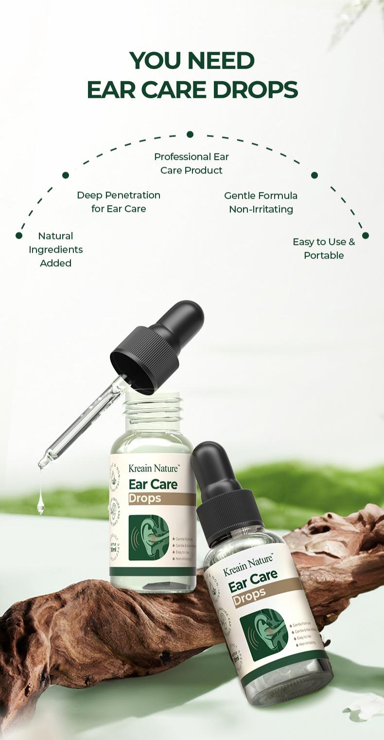 Kreain Nature 6 Ear Care Drops Gentle Formula, Non-Irritating Gentle Formula, Easy to Use & Portable dealsforyoudays