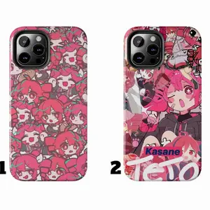 Kasane Teto Phone Case v2 Touch - UTAU Anime Singer | Otaku Music Fan Case Compatible with iPhone 17, 16, 15, 14, 13, 12, 11, X & Samsung Galaxy 🎤📱 E8Y