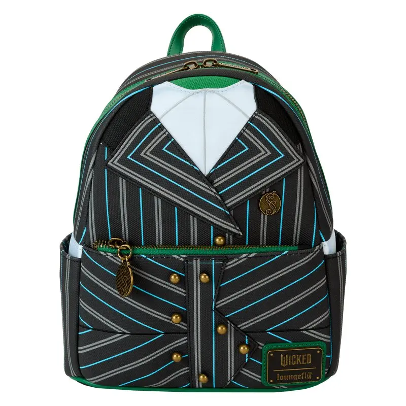 Loungefly Universal Wicked Elphaba Shiz University Cosplay Mini Backpack, Faux Leather Casual Backpack for Fans of Wicked with Adjustable Strap, Elphaba Look