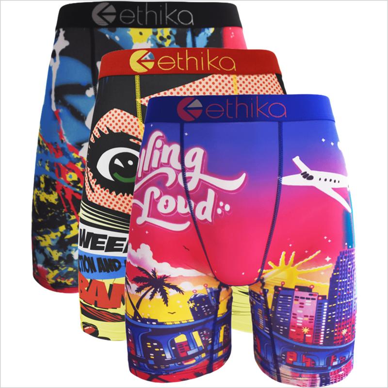 2pcs /3pcs Men's Sports Underwear Breathable Moisture-Wicking Sports Underwear Printed Mid-Length Fitness Men's Underwear Available in Various Colors and Sizes S-XXXL