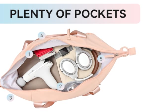 MAXTOP Women's Gym Yoga Duffle Bag with Shoe Pouch,Multi-Purpose Overnight Travel Bag for Gym,Work, Dance, Sports