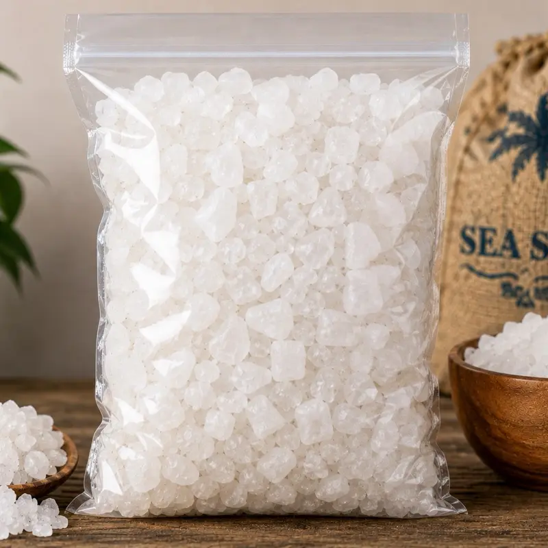 Haitian Coarse Large-Grain Natural Sea Salt, Cooking & Table Salt Staple