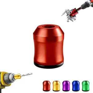 Strong Magnetic Screw Ring, 1/4 Inch/ 6.35 mm Universal Magnetic Screw Holder, Removable Magnetic Screwdriver Drill Bit Holder for Hex Screwdriver and Power Bits