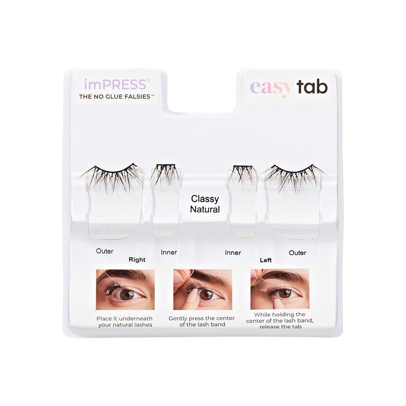 imPRESS Falsies easy tab Self Adhesive Eyelashes – Classy Natural