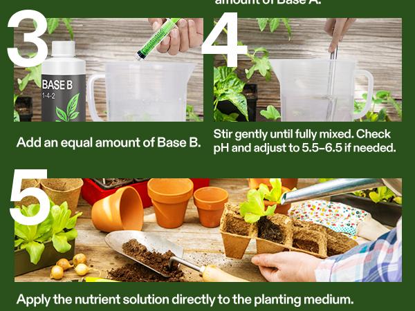 VIVOSUN Liquid Nutrients Base A & B Bundle, Grow Big Hydroponic Fertilizer, Supports Vegetative and Flowering Stages for Outdoor, Indoor Plants, Plant Food, Set of 8oz