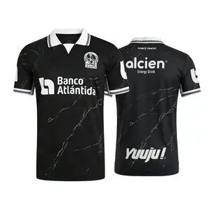 25 26 Honduras CD Olimpia Third Away Black Short Sleeve Soccer Jersey Fans Version