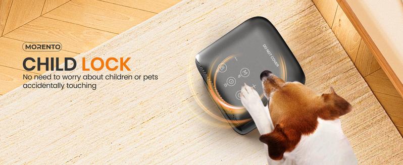 MORENTO Space Heaters 15.7inch for Indoor Use, Wi-Fi & Voice Control, Portable Heater with Thermostat, 1500W Electric Heater, 12H Timer, Quiet Space Heater(Black)