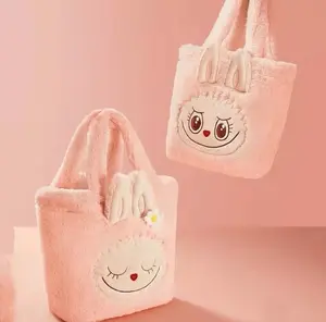 POP MART POP LAND MOKOKO Reversible Pink Sweetheart Series Plush Tote Bag Purse