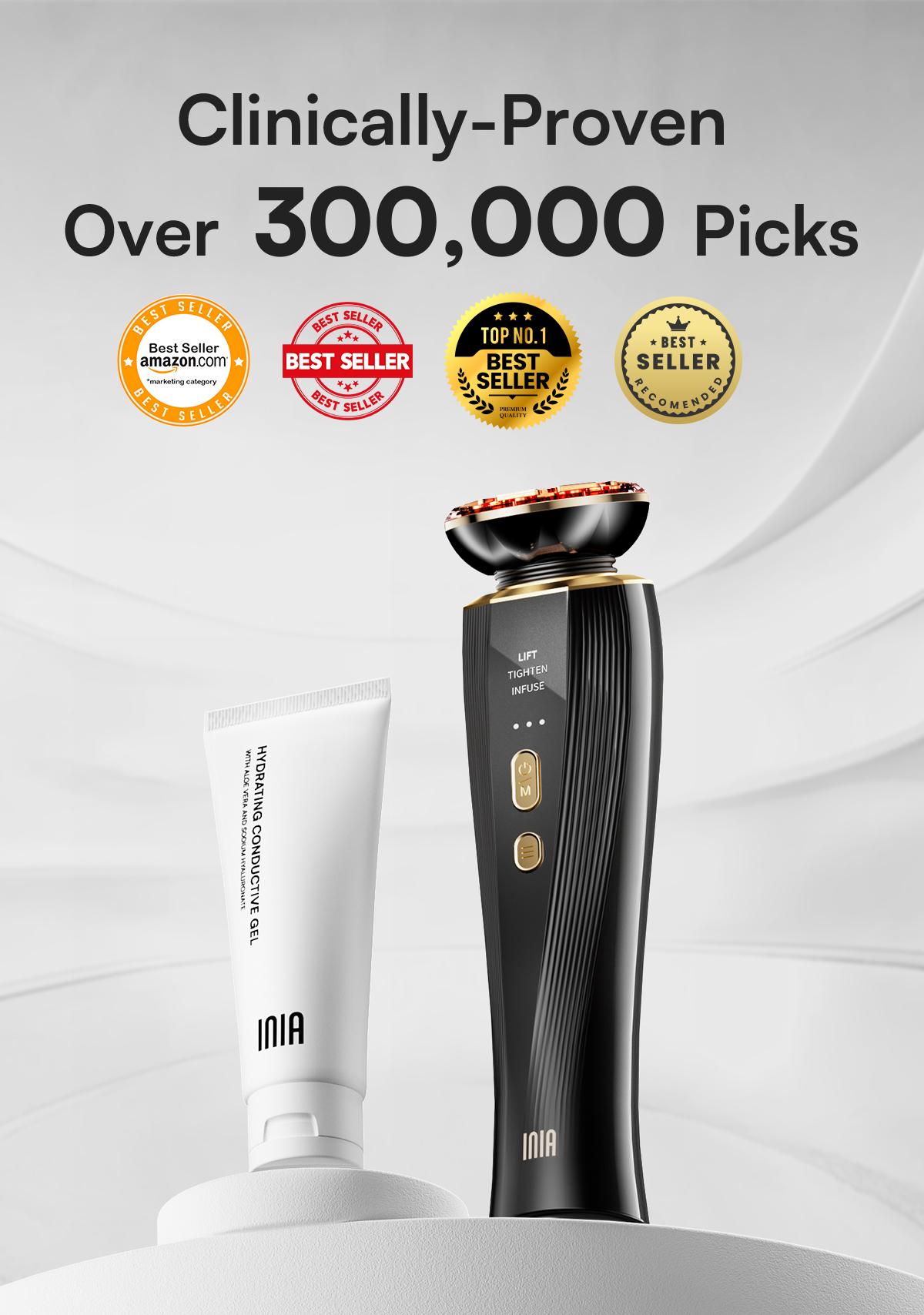 INIA FLARE & PDRN + Peptide Repair Bundle – Beauty Device with Serum & Cream Duo for Lifting, Firming & Deep Repair, Boosts Absorption & Hydration, Safe for Sensitive Skin,Black Friday Gift Set