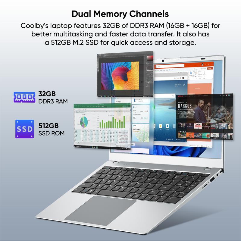 Laptop Space Gray Intel 6500Y up to 3.40GHz32GB RAM 512GB SSD 15.6 inch IPS Screen 38Wh Battery2.4G 5G WiFi BT 5.0 Ultimate Home Hub for 4K Streaming  Web Browsing Remote Learning and Daily Tasks