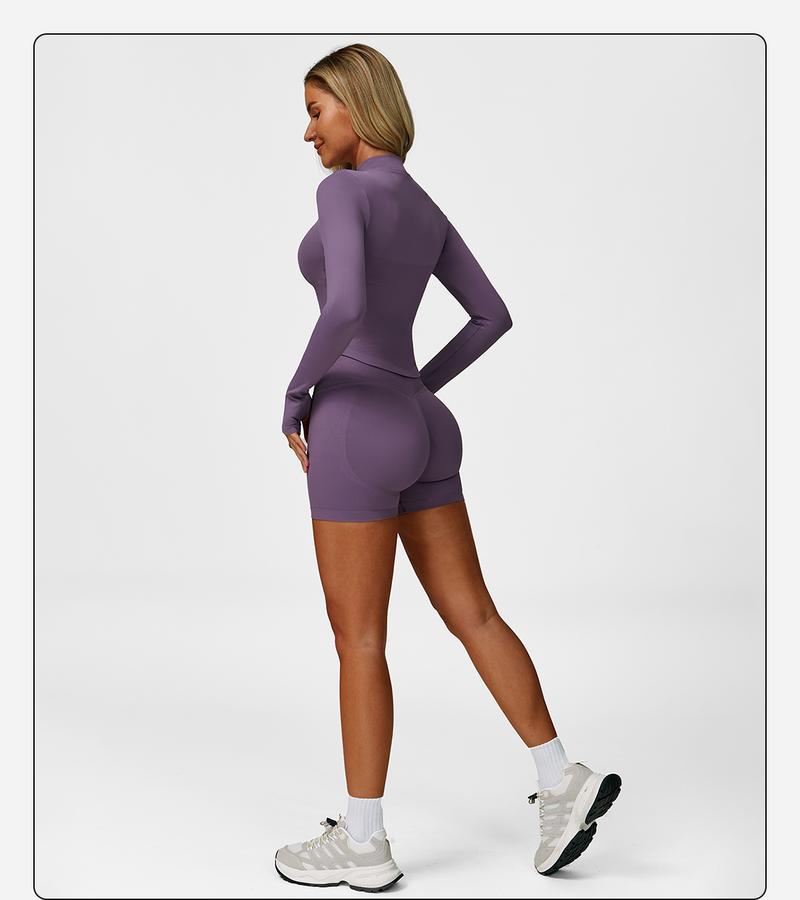 MFVIM Women's Sports Three-Piece Set Impact Compression Outdoor Fitness Running Activewear Versatile Everyday Workout High Waist Butt Lifting Yoga Pants