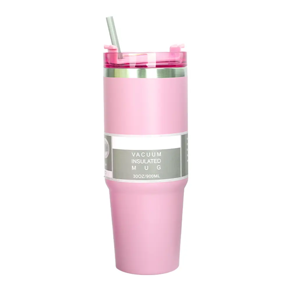 20 oz Stainless Steel Insulation Water Bottle Flask - Vacuum Insulated, Leak-Proof, Portable, Eco-Friendly, Lid Included, Car Cup Holder Friendly, Casual Pink Reusable Bottle for Hot/Cold Drinks (Tin Organiser Canister Compatible)