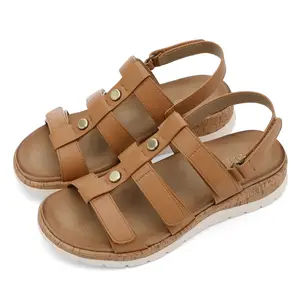 UBFEN Womens Open Toe Gladiator Sandals Summer Walking Comfort Shoes