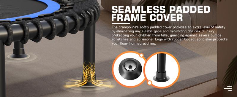 ANCHEER 40" Mini Trampoline for Adults Fitness - Heavy Duty Adjustable Handle Indoor Outdoor Exercise ANCHEER 40" Mini Trampoline for Adults Fitness - Heavy Duty Adjustable Handle Indoor Outdoor Exercise