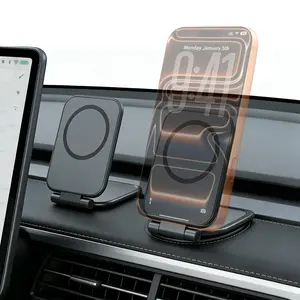 Magnetic Phone Holder, for MagSafe Car Mount with Dual Side Strong Magnets,Ultra-thin Foldable Phone Holder for Car, Car Accessories for Women Men, Fit for All Phone, Dashboard, Laptop, Gym