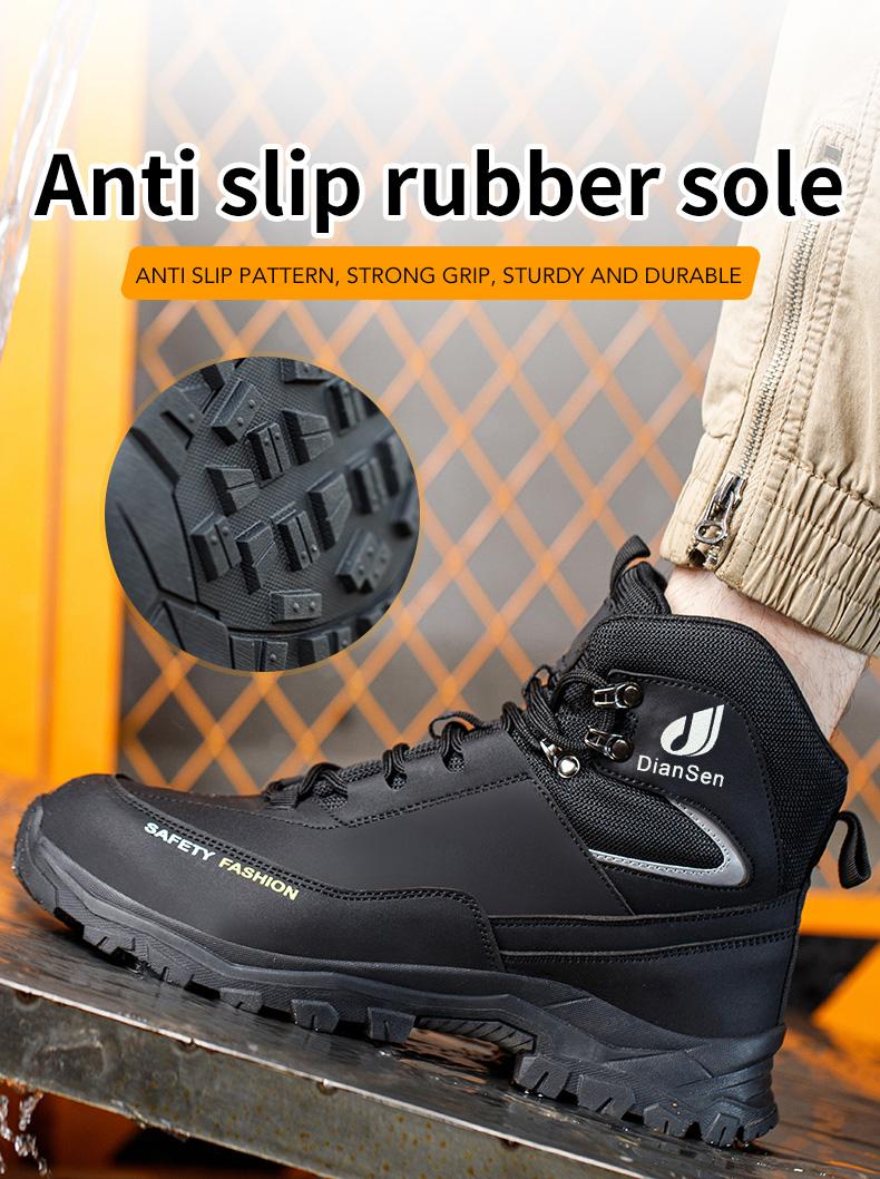 New Safety Boots Men Work Indestructible Shoes Sneakers Steel Toe Protective Boots Anti-smash Anti-puncture Work Safety Shoes Work as hiking Waterproof boots Construction Work Shoes