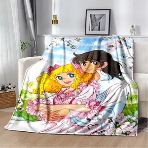 Aura Blankets 2025 New Style Candy Candy Girl Cartoon Anime Soft Plush Blanket,Flannel Throw Blanket for Living Room Bedroom Sofa Kid Gift