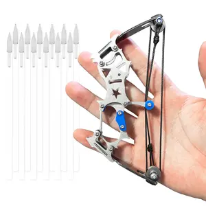 Mini Compound Bow and Arrow Set with12 Arrows Mini Archery Bow Practice Setfor Adults Hunting Recreational Pastimesand Gifts